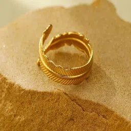 TEULRIP Gold Plated Anti Tarnish Finger Ring image 5