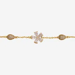 Kushal's Fashion Jewellery Women Gold-Plated Link Bracelet-picture-31