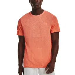 Under Armour Orange Slim Fit Texture Sports T-Shirt-picture-29