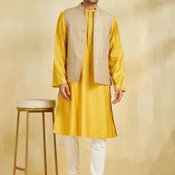 Fabindia Woven Design Nehru Jacket image 5