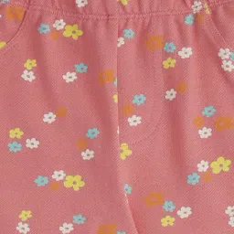Pantaloons Junior Coral Cotton Floral Print Jeggings image 3