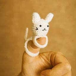 FUNKRAFTS Kids Set Of 5 Cotton Handmade Finger Puppets Soft Toys and Dolls image 2