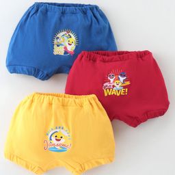 Bodycare Cotton Knit Boxer Fish Print Pack of 3 - Red Blue & Yellow-picture-41