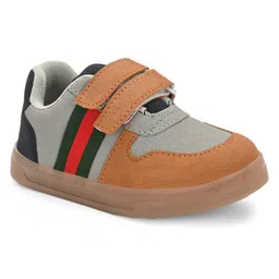 Stefens Colour Blocked Double Velcro Closure Sneakers - Grey & Yellow-picture-28