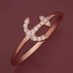 Kushal's Fashion Jewellery 92.5 Pure Silver Rose Gold-Plated Zircon Party Finger Ring-picture-43