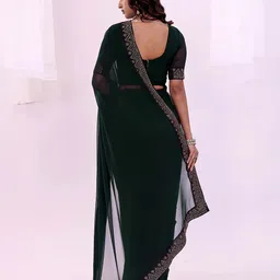 Moda Rapido Beads and Stones Pure Georgette Saree image 2
