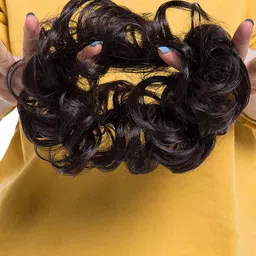 VIEWS Wavy Clip-In Bun Hair Extension-Black-8 Inch-picture-27