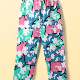 Pine Kids Cotton Knit Half Sleeves Night Suit With Text & Butterfly Print - Blue image 4