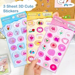 FunBlast 3D Cute Seal Stickers for Kids - Pack of 3 Sheets image 4