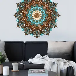 Asian royal Brown & Blue Floral Printed Waterproof Decals and Stickers-picture-33