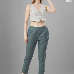 T19 Women Pack Of 2 Relaxed Silk Trousers-picture-32