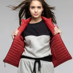 SHAYE Red Solid Reversible Puffer Jacket image 5