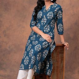 HERE&NOW Women Viscose Rayon Floral Printed Kurta-picture-29