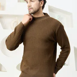 Kveto style redefined Men Ribbed High Neck Full Sleeve Sweater image 2