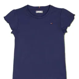 Tommy Hilfiger Kids Pilot Blue Cotton Regular Fit T-Shirt-picture-39