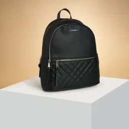 Forever Glam by Pantaloons Black Textured Medium Backpack-picture-21