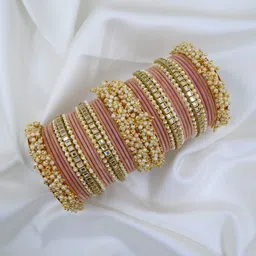 RENOY Set of 40 Stones Studded & Beaded Bangles-picture-15