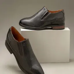 Ruosh Men's Dark Brown Formal Loafers-picture-36