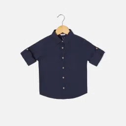 Allen Solly Junior Navy Cotton Logo Full Sleeves Shirt-picture-33