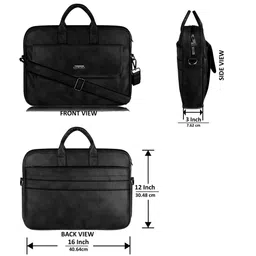 LOREM Men Textured Laptop Bag image 3