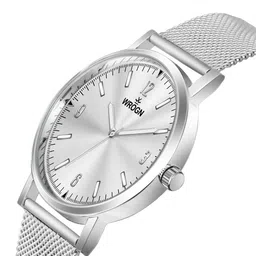 WROGN Men Textured Dial & Stainless Steel Straps Analogue Watch HOBWRG0461 image 5