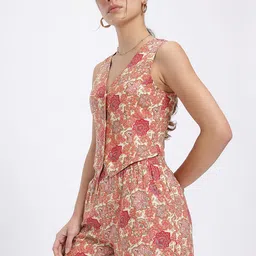 glitchez Indie Floral Waistcoat-Style Co-Ords image 4