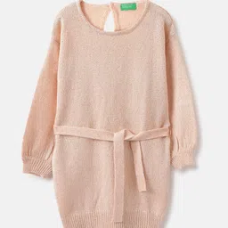 United Colors of Benetton Girls Round Neck A-Line Dress-image-20