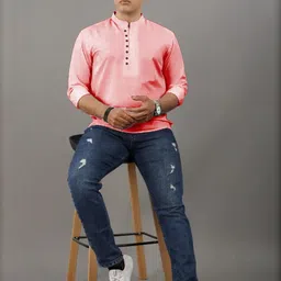 CROWNTAIL Solid Cotton Kurtas image 2