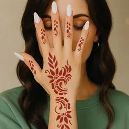 VOORKOMS Mehndi Design Stencil Sticker image 4