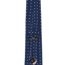 The Tie Hub Men Polka Dots Woven Design Pure Silk Skinny Tie image 3