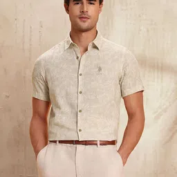 U.S. Polo Assn. Denim Co. Men Slim Fit Floral Printed Spread Collar Casual Shirt-picture-39