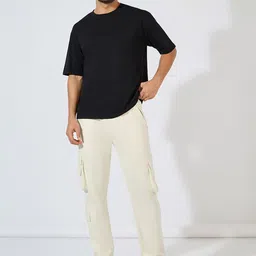 Styli Men Pure Cotton Cargo Jogger with Zipper Pockets image 1