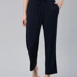 Enamor Navy Mid Rise Lounge Pants-picture-8