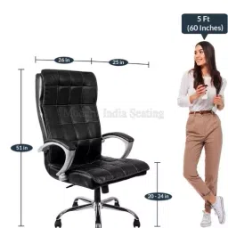 Divano Modular Black Modern India Seating Office Chrome Series MI230 image 4