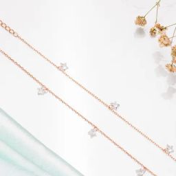 Zavya Star Rose Gold-Plated 92.5 Sterling Silver Anklet - Set of 2-picture-31