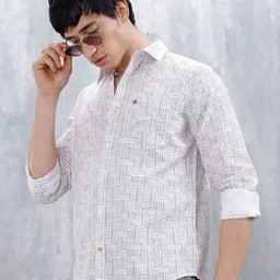 WROGN Slim Fit Abstract Printed Pure Cotton Casual Shirt-picture-21