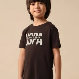 u.s. polo assn. kids Uspa Kids Boys Pure Cotton Brand Printed T-shirt image 2
