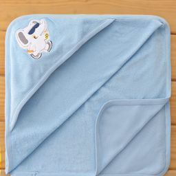 Pink Rabbit Terry Knit Hooded Towel with Animal Embroidery L 81 x B 81 cm - Blue-picture-43