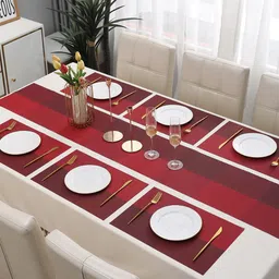 HOKIPO 7 Pieces PVC Table Placemats with Table Runner-picture-28