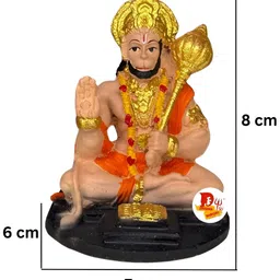 DARIDRA BHANJAN Cream-Coloured Religious Idol Showpiece image 2