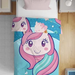 HOME PLUS STUDIOS Blue Cartoon Characters Mild Winter 150 GSM Breathable Single Bed Dohar image 2