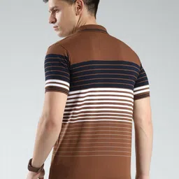 Monte Carlo Men Cotton Striped Polo Collar T-shirt image 4
