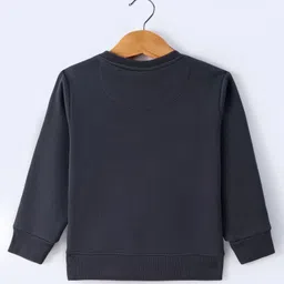 Bodycare Fleece Knit Full Sleeves Sweatshirt with Unicorn Sequin Embroidery - Charcoal Grey image 2