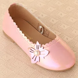 Cute Walk by Babyhug Slip On Ballerina With Pearl Applique -Pink image 3