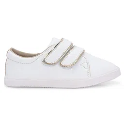 TUSKEY Foil Detailed Double Velcro Closure Shoes - White image 4