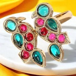 fabula Kundan Stone-Studded Finger Ring-picture-39
