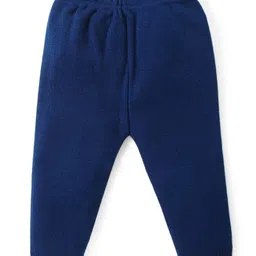 Babyhug Knitted Full Sleeves Pullover Sweater Set With Stripes Design - Navy Blue image 4