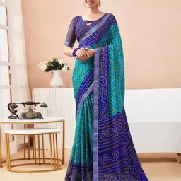 DURGA EMPORIO Bandhani Pure Chiffon Bandhani Saree-image-78