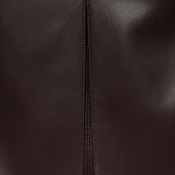 MANGO Faux Leather Front Slit Straight Skirt image 5