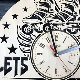 QEZNEF Beige Printed Analogue Wall Clock image 2